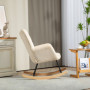 Gungstol Manchester Beige Tjock Stoppning Brett Ryggstöd upp till 120 kg