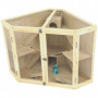 Hamsterbur Hörn 4-våning med Matningsstation 115 x 69,5 x 79 cm, trä