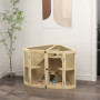 Hamsterbur Hörn 4-våning med Matningsstation 115 x 69,5 x 79 cm, trä