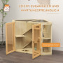 Hamsterbur Hörn 4-våning med Matningsstation 115 x 69,5 x 79 cm, trä