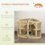 Hamsterbur Hörn 4-våning med Matningsstation 115 x 69,5 x 79 cm, trä