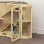 Hamsterbur Hörn 4-våning med Matningsstation 115 x 69,5 x 79 cm, trä