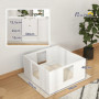 Hundlåda Justerbar Robust Konstruktion 196 x 96 x 48 cm, vit