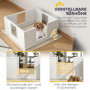 Hundlåda Justerbar Robust Konstruktion 196 x 96 x 48 cm, vit
