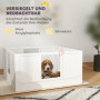 Hundlåda Justerbar Robust Konstruktion 196 x 96 x 48 cm, vit