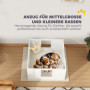 Hundlåda Justerbar Robust Konstruktion 196 x 96 x 48 cm, vit