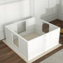 Hundlåda Justerbar Robust Konstruktion 196 x 96 x 48 cm, vit