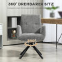 Stoppad Fåtölj 360° roterande Modern Design Mörkgrå Ull-linne