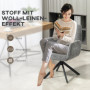 Stoppad Fåtölj 360° roterande Modern Design Mörkgrå Ull-linne