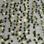 Konstgjord murgröna med 50-LED-belysning ljussträngar – krans falsk växt 2,1 m