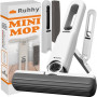 Mini mopp med press - fönstertvätt, hyllor, bärbar + 2 dynor