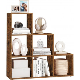 3 Sektioner / Förvaringshyllor / Rumsavdelare Vintage brun