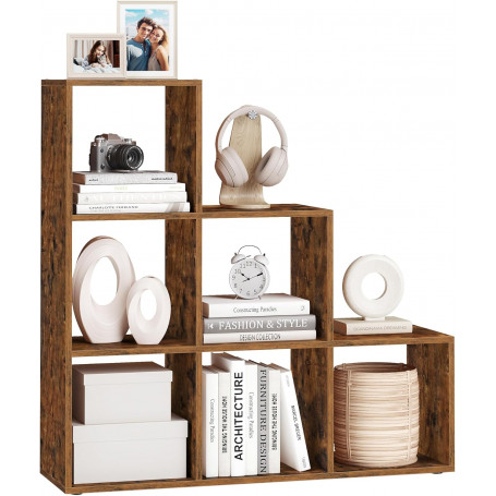 3 Sektioner / Förvaringshyllor / Rumsavdelare Vintage brun