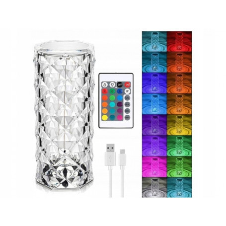 Vas Bordslampa USB Projektor LED med Fjärrkontroll