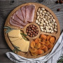 Bambu Snurrbräda för servering av ostar, mellanmål, kött och aptitretare