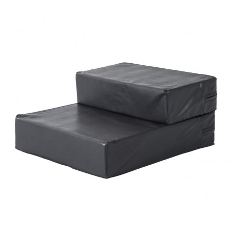 Djurtrappa 2 Steg Vikbar Svart 45 x 39 x 20 cm