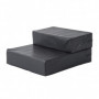 Djurtrappa 2 Steg Vikbar Svart 45 x 39 x 20 cm