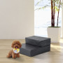 Djurtrappa 2 Steg Vikbar Svart 45 x 39 x 20 cm