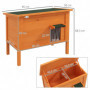 Katthus Utomhus Väderbeständig Fönster 85 x 50 x 68,5 cm Orange Grön