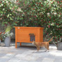 Katthus Utomhus Väderbeständig Fönster 85 x 50 x 68,5 cm Orange Grön