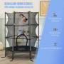 Studsmatta 163 Max. 50 kg cm med Skyddsnät Svart