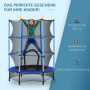 Studsmatta Ø140 Max. 50 kg cm med Skyddsnät Blå