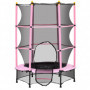 Studsmatta Ø140 Max. 50 kg cm med Skyddsnät Rosa