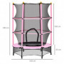 Studsmatta Ø140 Max. 50 kg cm med Skyddsnät Rosa