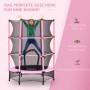 Studsmatta Ø140 Max. 50 kg cm med Skyddsnät Rosa