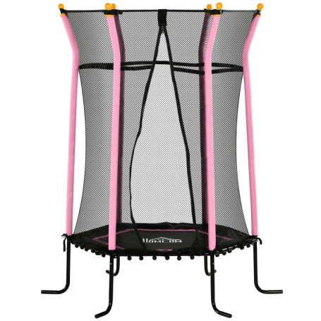 Studsmatta Ø163,5 cm Max. 50 kg med Nät Rosa