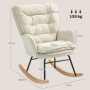Ggungstol Orion Bred Sits, Hög Rygg Beige Chenille