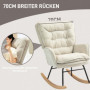 Ggungstol Orion Bred Sits, Hög Rygg Beige Chenille