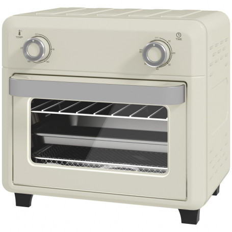 Kompakt Miniugn med Grill och Varmluft, 1000W Krämvit