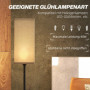 Modern Golvlampa med Faux Linen Skärm Metall Svart