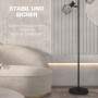 Golvlampa 3 Flexibla Ljus Metall Svart