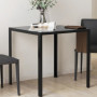Matbord för 4 Personer Bordsskiva i Härdat Glas 75 x 75 x 75 cm Svart