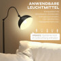 Golvlampa Vintage Mässinglook Justerbar Vinkel 152 cm Svart