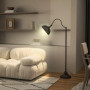 Golvlampa Vintage Mässinglook Justerbar Vinkel 152 cm Svart