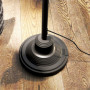 Golvlampa Vintage Mässinglook Justerbar Vinkel 152 cm Svart