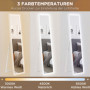 Golvspegel 160 x 40 cm LED-belysning, Touchkontroll, Dimbar, 3 Färger, Vit