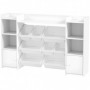 Barnförvaringshylla Leksaksställ Med 8 Avtagbara Lådor Vit MDF/Plas...