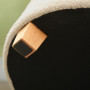 Rund Pall med Förvaringsutrymme Teddy Fleece Krämvit
