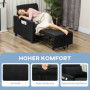 Bäddsoffa Justerbar 3-positions Manchester Svart