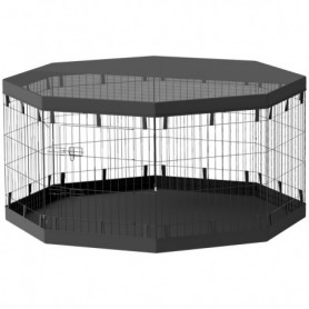 Hund Lekhage med Vattentätt underlag, Solskydd 76 cm hög/ca. 2,5 m²...