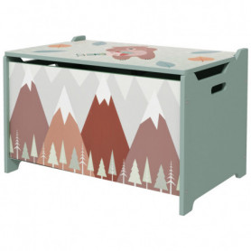 Barnrum Förvaringslåda Leksakskista Trä Grön