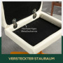 Relax Fåtölj med Fotpall - Fällbart Ryggstöd Krämvit Läder, Träbas