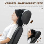 Relax Fåtölj med Fotpall Nexus, Fällbart Ryggstöd Mörkgrå Läder med Trä