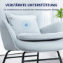 Gungstol Högrygg Sammet Ljusgrå Mjuk Klädsel 67 x 85 x 112 cm