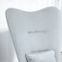 Gungstol Högrygg Sammet Ljusgrå Mjuk Klädsel 67 x 85 x 112 cm
