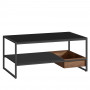 Soffbord Summit Flexi Låda 100 x 55 x 45 cm Trä Svart Brun